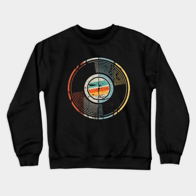 70s 80s 90s vintage Retro Look Analog Record Gift Crewneck Sweatshirt by MarkusShirts